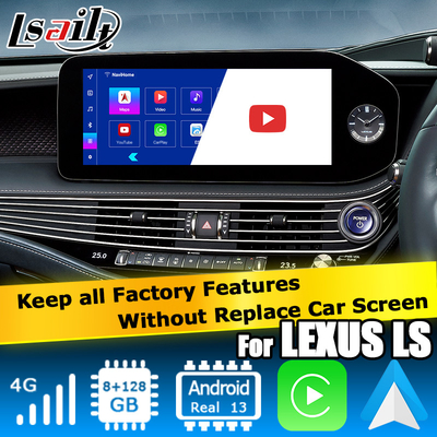 Lexus LS500h LS500 LS350 2022 Android 13 Videooberfläche 8+128GB auf Basis von Qualcomm