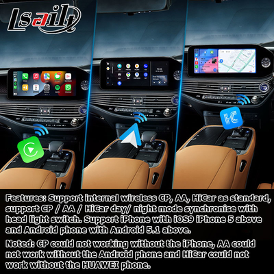 Lexus LS500h LS500 LS350 2022 Android 13 Videooberfläche 8+128GB auf Basis von Qualcomm