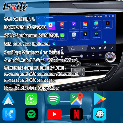 Lsailt Qualcomm Lexus Video-Schnittstelle für Lexus NX260 NX350H LX RX ES Infotainment-Schnittstelle inklusive YouTube, NetFlix