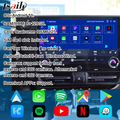 Pin to Pin Android Infotainment-Schnittstelle für Lexus GX550 2024 RX NX LX ES Einschließlich YouTube, NetFlix, Google Play, Waze