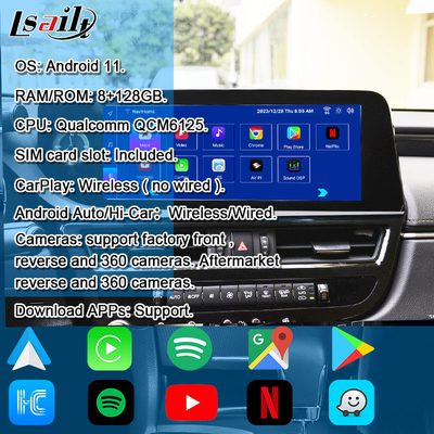 Android Multimedia Video-Schnittstelle für RX350h RX500H 2023-2024 NX LX GX ES NetFlix, YouTube, Sim Card Slot enthalten