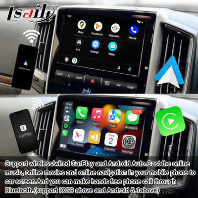 8+128GB Qualcomm Android Multimedia Video-Schnittstelle für Land Cruiser 2013-2021 LC200, VX_R, GX_R mit drahtlosem CarPlay