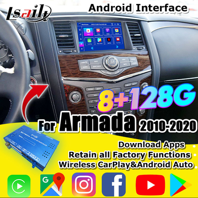 Lsailt 8G Smart Infotainment Modul für Nissan Armada Patrouille Unterstützung Kopfschirm, drahtlose CarPlay, NetFlix