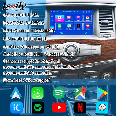 Lsailt 8G Smart Infotainment Modul für Nissan Armada Patrouille Unterstützung Kopfschirm, drahtlose CarPlay, NetFlix