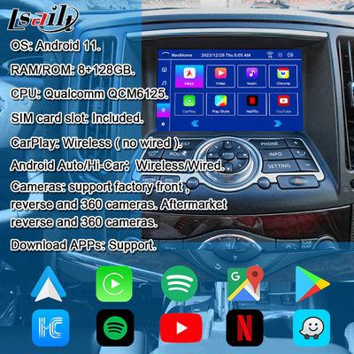 Nissan Multimedia-Schnittstelle für 370GT, Skyline, Infiniti G37, Q40, Q60 Unterstützung von YouTube, CarPlay, Kopfschirm