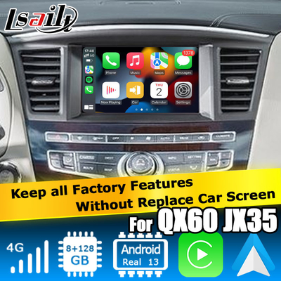 Android 13 Carplay Schnittstelle Box Yandex Navi Für Infiniti QX60 / JX35 Qualcomm 8+128 System