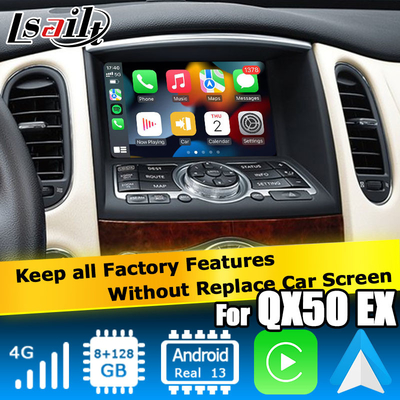 Infiniti QX50 / EX EX35 EX37 Auto Android 13 Systemoberflächenbox mit Carplay Android automatisches Display Lsailt