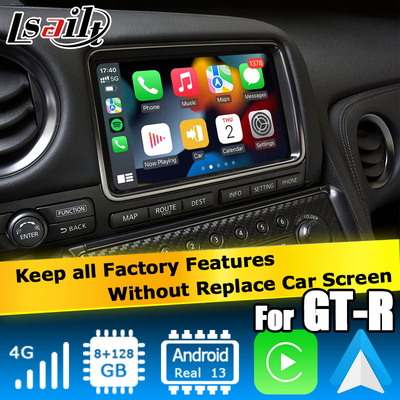 Android 13 8+128 Navigation drahtlose Carplay Android Auto Video-Schnittstelle für Nissan GT-R GTR R35