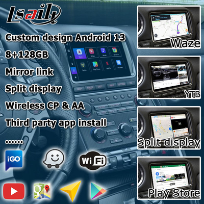 Android 13 8+128 Navigation drahtlose Carplay Android Auto Video-Schnittstelle für Nissan GT-R GTR R35