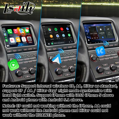 Android 13 8+128 Navigation drahtlose Carplay Android Auto Video-Schnittstelle für Nissan GT-R GTR R35
