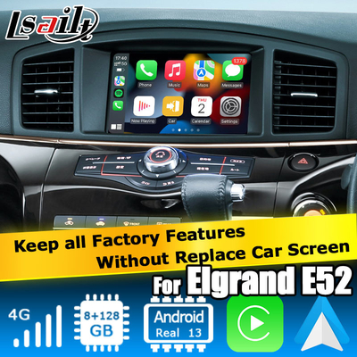 Nissan Elgrand Quest E52 Android 13 Videooberfläche Box Carplay Android Auto Modul 8+128