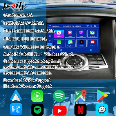 Lsailt 8G CarPlay&Android Video-Schnittstelle für Nissan Maxima 09-15 Infiniti G37 mit Google, YouTube, NetFlix