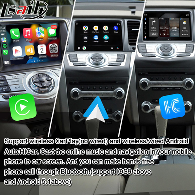Lsailt 8G CarPlay/Android Multimedia-Schnittstelle für Nissan Murano, Quest, Patrol Infiniti QX mit NetFlix, Google Map
