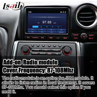 Drahtlose CarPlay-Schnittstelle/Android-Infotainment-Modul für GT-R GTR R35 2008-2010 JDM-Modell enthalten NetFlix, YouTbe