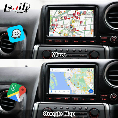 Lsailt Android Multimedia-Schnittstelle für GT-R GTR R35 2011-2016 Drahtlose Carplay-Schnittstelle inklusive YouTube, GPS,8+128 GB