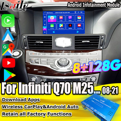 8G Qualcomm Android Multimedia-Schnittstelle für Infiniti Q70 M45 M25 2010- Wireless CarPlay Box, Android Auto, NetFlix