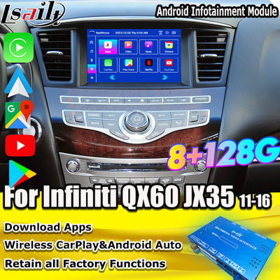 Lsailt 8G Android Multimedia-Schnittstelle für Infiniti QX60 JX35 2011-2020 Integrierte drahtlose CarPlay, Android Auto