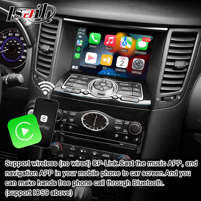 Lsailt 8G Android Multimedia-Schnittstelle für Infiniti QX70 FX35 FX37 2008-2017 Integrierte drahtlose CarPlay, Android Auto