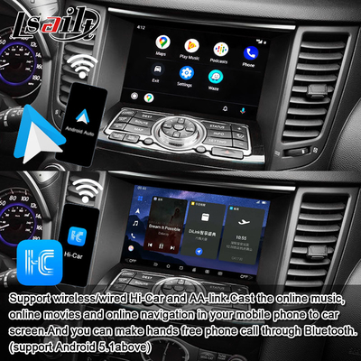 Lsailt 8G Android Multimedia-Schnittstelle für Infiniti QX70 FX35 FX37 2008-2017 Integrierte drahtlose CarPlay, Android Auto