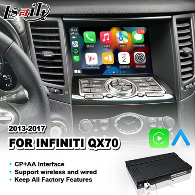 Lsailt Wireless Android Auto Mirrorlink Carplay-Schnittstelle für den Infiniti QX70 2013-2017