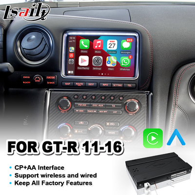 Lsailt Android Auto CP AA OEM Integration Video-Schnittstelle Carplay für Nissan GTR GT-R R35 2011-2016