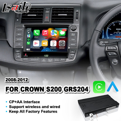 Lsailt Wireless Android Auto CP AA Video Carplay Schnittstelle für Toyota Crown S200 GWS204 2008-2012