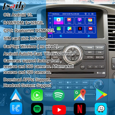 Lsailt OEM Integration Android Multimedia-Video-Schnittstelle für den Pathfinder R51 Nissan Navara D40 CarPlay&Android Auto Retrofit