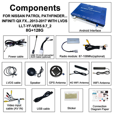 Lsailt OEM Integration Android Multimedia-Video-Schnittstelle für den Pathfinder R51 Nissan Navara D40 CarPlay&Android Auto Retrofit