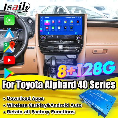 Android 13 Android Multimedia-Schnittstelle für Toyota Alphard 40 Serie 2023-2024 Harrier, Vellfire Unterstützung für YouTube, NetFlix, Google Play, 360 Panorama-Kameras