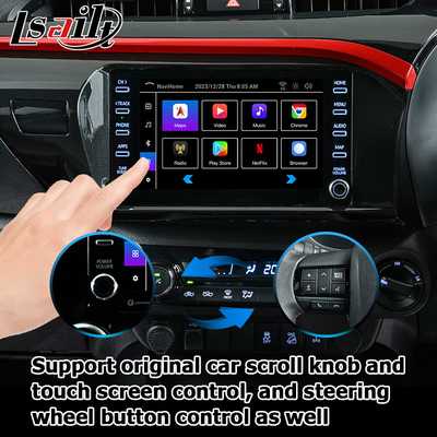 Toyota Hilux Android 13 Multimedia-Video-Schnittstelle drahtlose Carplay Android Auto Touch 3