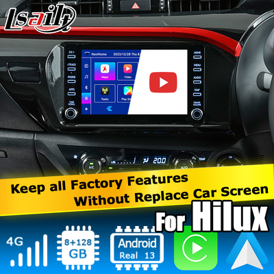 Toyota Hilux Android 13 Multimedia-Video-Schnittstelle drahtlose Carplay Android Auto Touch 3