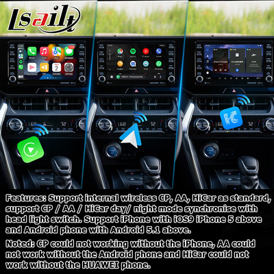 Toyota Harrier Venza Android 13 Multimedia-Videooberfläche 2019-derzeit drahtloses Carplay Android Auto