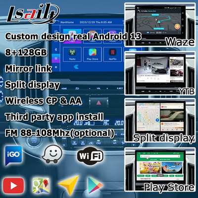 Auto Android 13 Navigationsbox für Toyota LC200 GXR Fujitsu Einheit Carplay waze youtube Rückansicht usw.