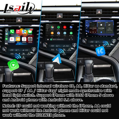 Selbstvideoschnittstelle Toyota Camry Bluetooth Wifi USB Carplay Android des Bildschirm-