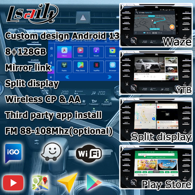 Selbstvideoschnittstelle Toyota Camry Bluetooth Wifi USB Carplay Android des Bildschirm-