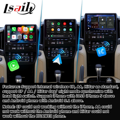 Android 13 Videooberfläche für Toyota Land Cruiser LC200 GXR mit Rückansicht WiFi Carplay Android Auto