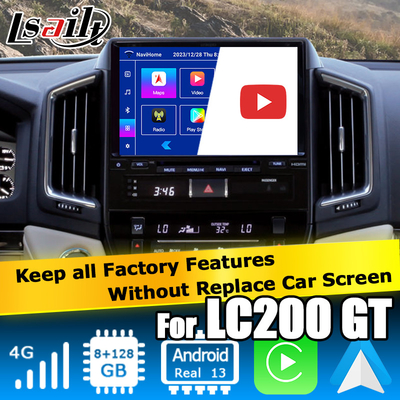 Android 13 Videooberfläche für Toyota Land Cruiser LC200 GXR mit Rückansicht WiFi Carplay Android Auto