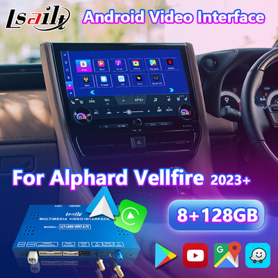 Lsailt Android Carplay Multimedia Video-Schnittstelle für 2023-Gegenwärtige Toyota Alphard Vellfire 40 Serie