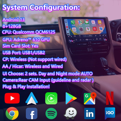 Lsailt Android Carplay Multimedia Video-Schnittstelle für 2023-Gegenwärtige Toyota Alphard Vellfire 40 Serie
