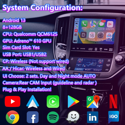 Lsailt Android Multimedia Video-Schnittstelle für 2012-2018 Toyota Crown S210 AWS210 GRS210 GWS214 Majesta Athlete