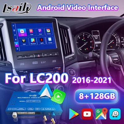 Lsailt Android Multimedia Video-Schnittstelle für 2016-2021 Toyota Land Cruiser LC 200 GXL VX VXR VX-R Sahara LC200