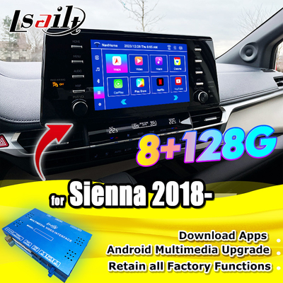 OEM-Integration und Nachrüstung Android-Schnittstelle für Toyota Sienna 2018-2021 Camry, RAV-4 In-Car Multimedia-Unterstützung YouTube, NetFlix, 360-Grad-Kamera
