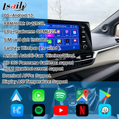 OEM-Integration und Nachrüstung Android-Schnittstelle für Toyota Sienna 2018-2021 Camry, RAV-4 In-Car Multimedia-Unterstützung YouTube, NetFlix, 360-Grad-Kamera