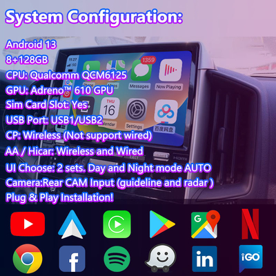 Lsailt Android Multimedia Video-Schnittstelle für den Toyota Land Cruiser LC200 GX-R LC 200 GXR