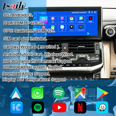 Lsailt OEM Android Upgrade Modul für Land Cruiser 300 2022-Heute Android-Interface-Integration YouTube, Waze, Play Store