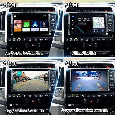 Plug and Play Apple CarPlay-Schnittstelle für Land Cruiser 200 2013-2021 Mehrsprachige, 360-Punkte-Kamera, Rückwärtskamera Unterstützung