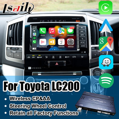 Plug and Play Apple CarPlay-Schnittstelle für Land Cruiser 200 2013-2021 Mehrsprachige, 360-Punkte-Kamera, Rückwärtskamera Unterstützung