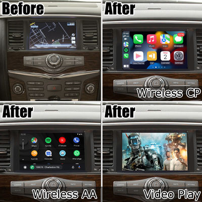 Selbstvideoschnittstelle 2011-2017 Nissan Patrol Armadas Y62 Android drahtloses Carplay