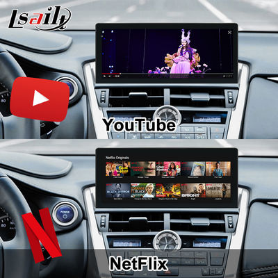 Lexus Android-Bildschirm 8 Core Qulcomm Multimedia-Display für LEXUS NX200T NX300H 2014-2021 Unterstützung für Joystick Rotary Knot Control, YouTube, Google Play, CarPlay