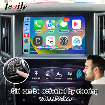 Q50 Q60 OEM Apple CarPlay Upgrade Modul Integration Handy-Spiegelung, AC-Temperaturanzeige, Google Maps, Spotify